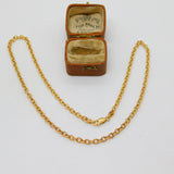 9ct Yellow Gold Cable Link Chain Necklace Vintage 2005 Birmingham 18" Length