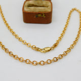 9ct Yellow Gold Cable Link Chain Necklace Vintage 2005 Birmingham 18" Length