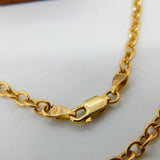 9ct Yellow Gold Cable Link Chain Necklace Vintage 2005 Birmingham 18" Length