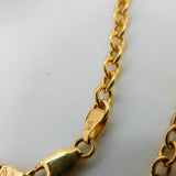 9ct Yellow Gold Cable Link Chain Necklace Vintage 2005 Birmingham 18" Length