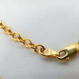 9ct Yellow Gold Cable Link Chain Necklace Vintage 2005 Birmingham 18" Length