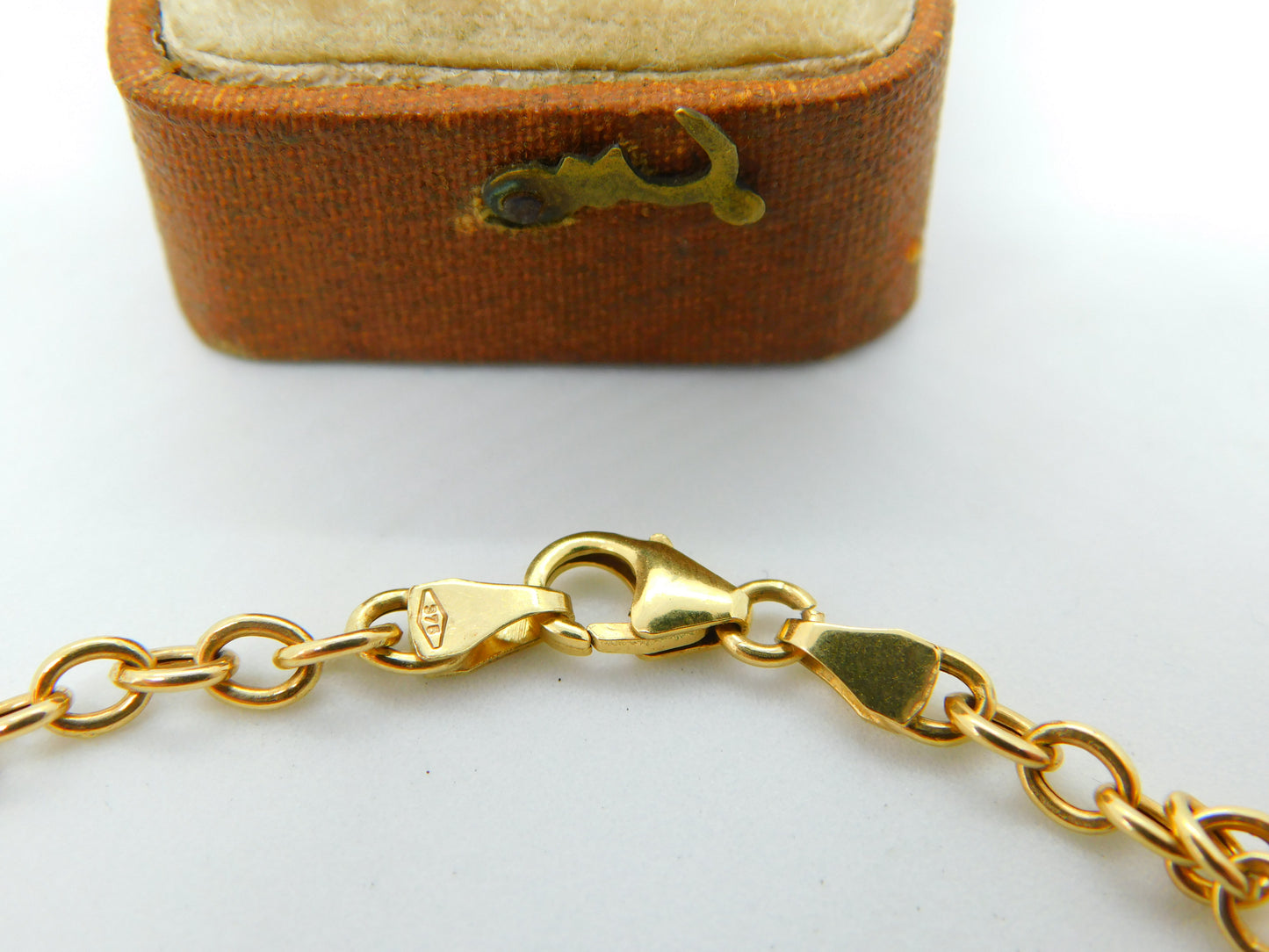 9ct Yellow Gold Cable Link Chain Bracelet Vintage 2005 Birmingham Vintage