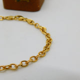 9ct Yellow Gold Cable Link Chain Bracelet Vintage 2005 Birmingham Vintage