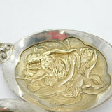 Victorian Sterling Silver Art Nouveau Fairy Pattern Spoons Antique 1897 London