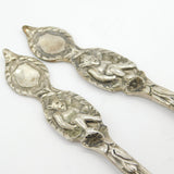 Victorian Sterling Silver Art Nouveau Fairy Pattern Spoons Antique 1897 London