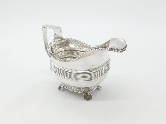 Georgian Sterling Silver Cream Jug Scallop Shell Feet c1780 William Withers