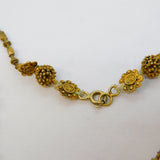 17th Century Spanish Colonial Silver Gilt Cannetille Reliquary Floral Necklace Antique