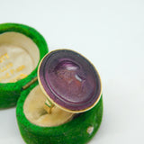 George III Grand Tour Carved Amethyst Cameo Signet Ring Antique c1820