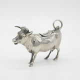 Victorian Sterling Silver Cow Creamer 1899 Chester Import Dutch 18th Century