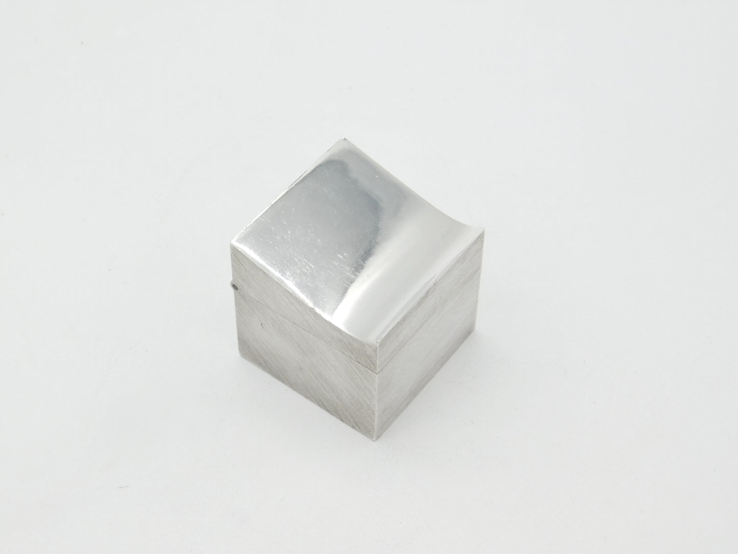 Cast Sterling Silver Modernist Ring Jewellery Box 1972 Birmingham Vintage