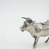 Victorian Sterling Silver Cow Creamer 1899 Chester Import Dutch 18th Century
