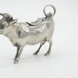 Victorian Sterling Silver Cow Creamer 1899 Chester Import Dutch 18th Century