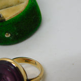 George III Grand Tour Carved Amethyst Cameo Signet Ring Antique c1820