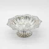 Edwardian Sterling Silver Pierced Large Pedestal Sweet Treat Dish 1904 Antique