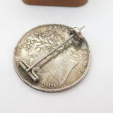 Georgian Sterling Silver Half Crown Coin Brooch 1820 Antique King George IV