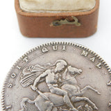 Georgian Sterling Silver Crown Coin Brooch 1820 Antique King George III