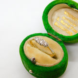 Victorian 18ct Yellow Gold 0.2ct Diamond Three Stone Band Ring Antique c1900