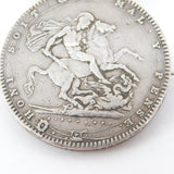 Georgian Sterling Silver Crown Coin Brooch 1820 Antique King George III