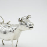 Victorian Sterling Silver Large Cow Creamer Jug Antique 1892 Import London