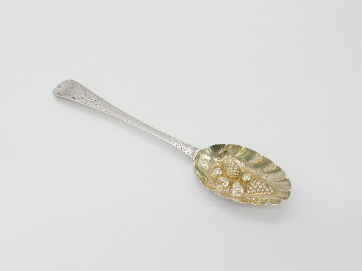 Hester Bateman Sterling Silver Berry Spoon Antique 1787 London Georgian