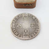 King William III Septimo. Silver Crown Coin 1695 Fair Condition Antique