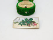Victorian Sterling Silver Colourful Enamel Mizpah Sweetheart Brooch Antique 1883