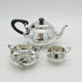 Art Nouveau Sterling Silver Three-Piece Tea Service Antique 1926 London