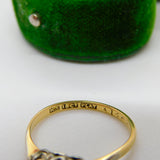 Victorian 18ct Yellow Gold 0.2ct Diamond Three Stone Band Ring Antique c1900