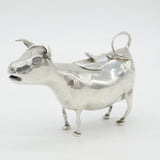 Victorian Sterling Silver Large Cow Creamer Jug Antique 1892 Import London