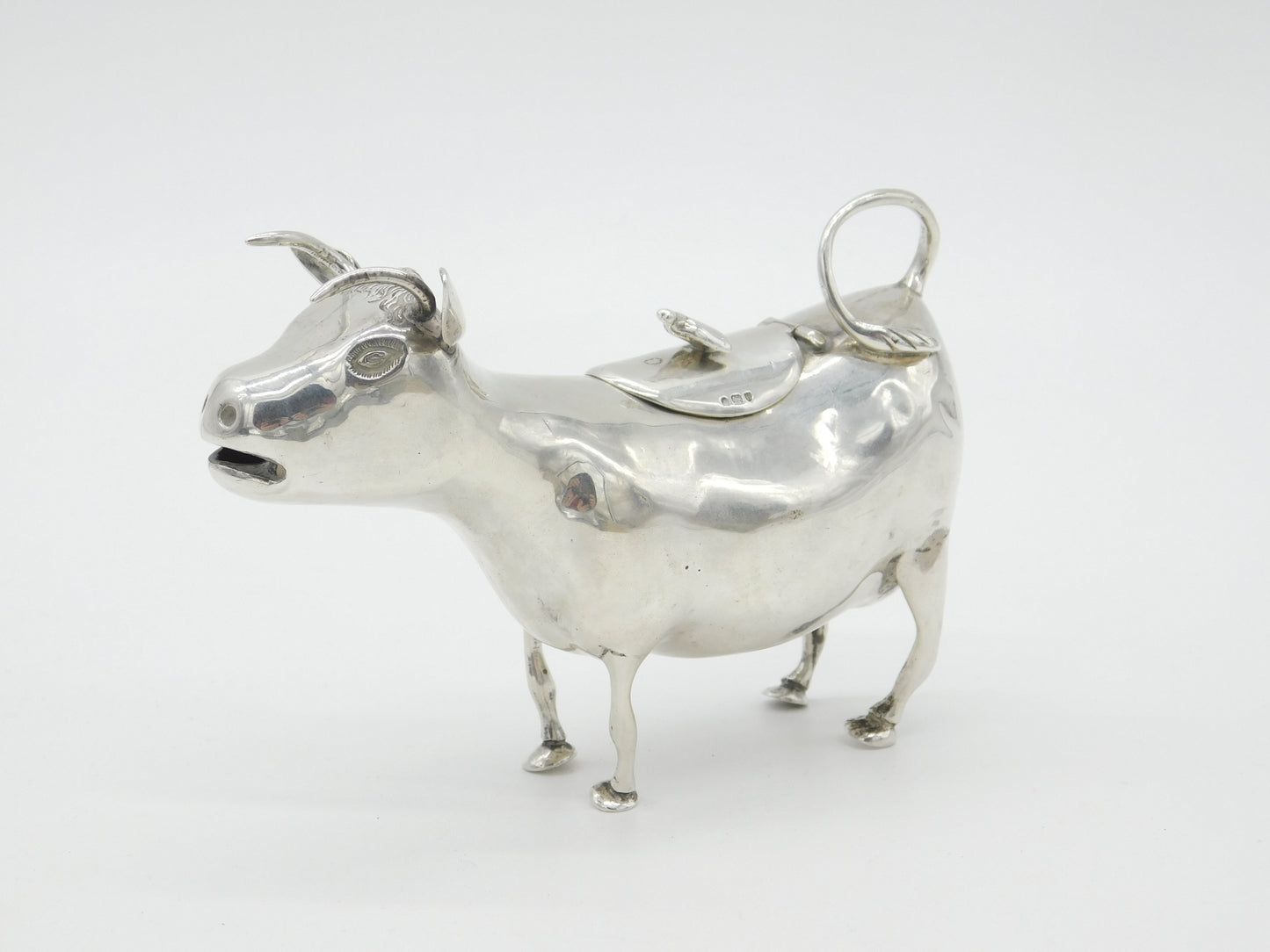 Victorian Sterling Silver Large Cow Creamer Jug Antique 1892 Import London