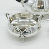 Art Nouveau Sterling Silver Three-Piece Tea Service Antique 1926 London