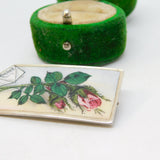 Victorian Sterling Silver Colourful Enamel Mizpah Sweetheart Brooch Antique 1883