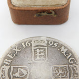 King William III Septimo. Silver Crown Coin 1695 Fair Condition Antique