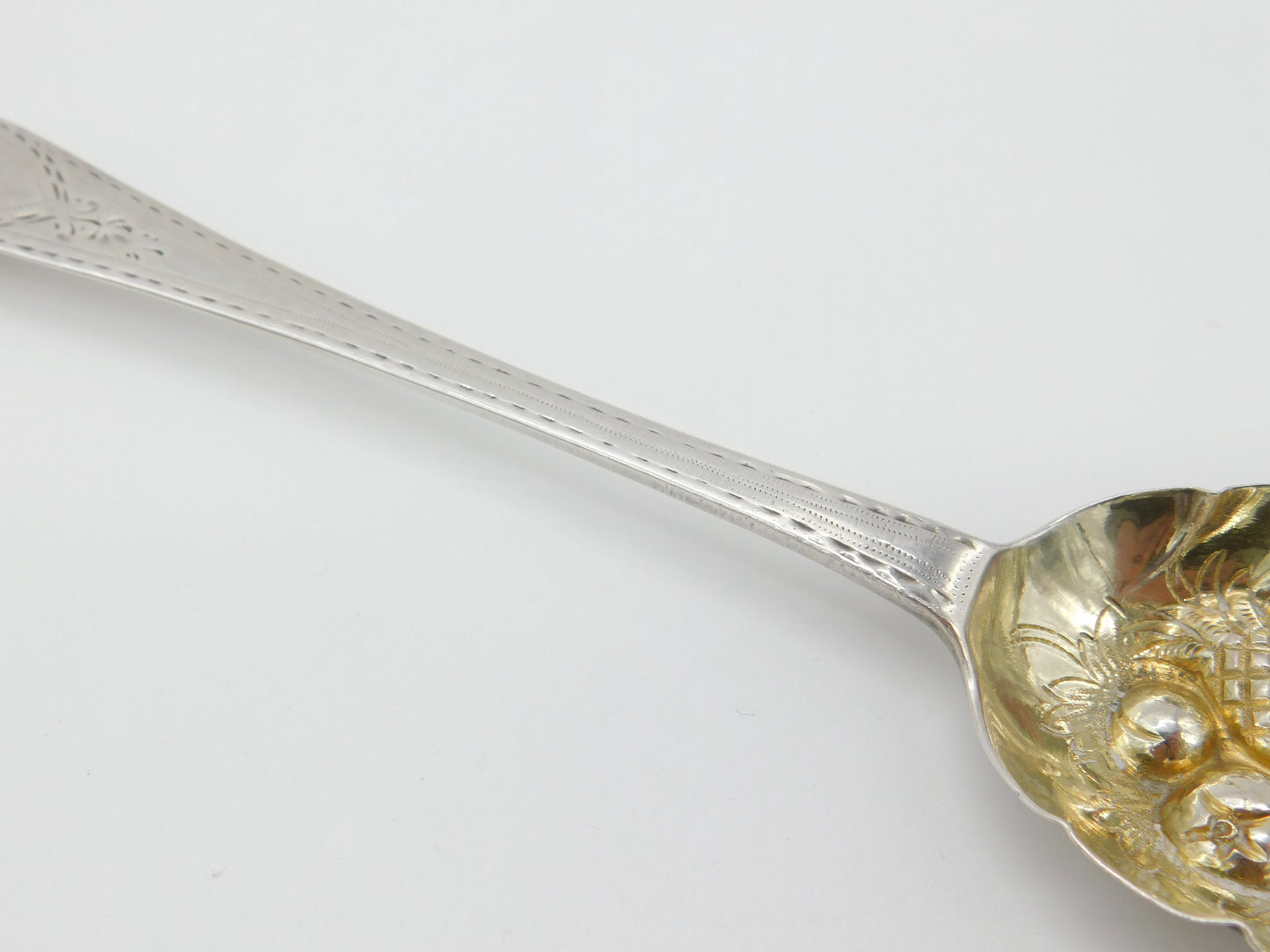 Hester Bateman Sterling Silver Berry Spoon Antique 1787 London Georgian