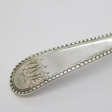 Hester Bateman George III Sterling Silver Beaded Tablespoon Antique 1778 London