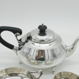 Art Nouveau Sterling Silver Three-Piece Tea Service Antique 1926 London
