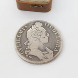 King William III Septimo. Silver Crown Coin 1695 Fair Condition Antique