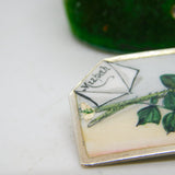 Victorian Sterling Silver Colourful Enamel Mizpah Sweetheart Brooch Antique 1883