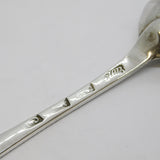 Hester Bateman George III Sterling Silver Beaded Tablespoon Antique 1778 London