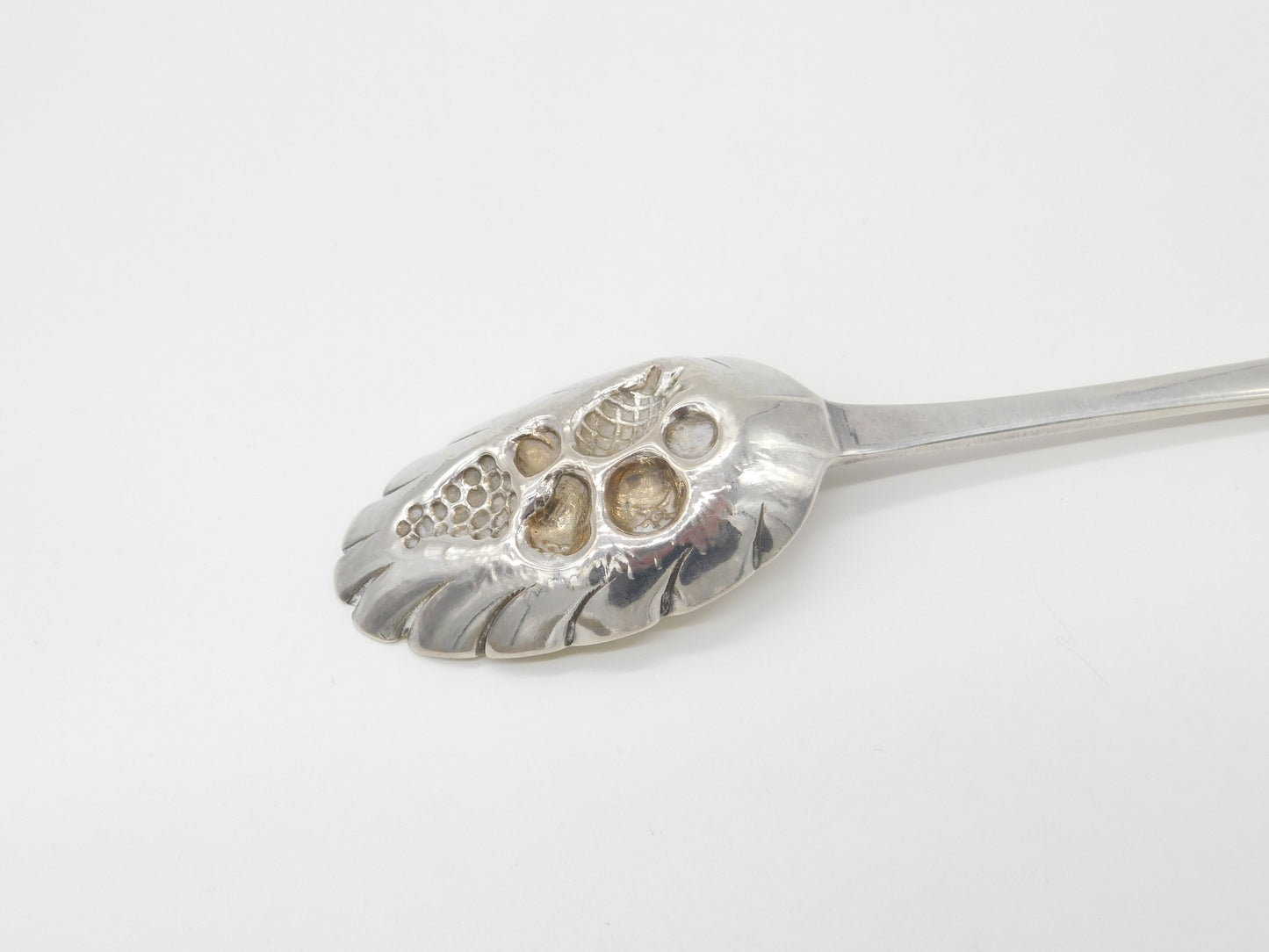 Hester Bateman Sterling Silver Berry Spoon Antique 1787 London Georgian