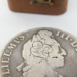 King William III Septimo. Silver Crown Coin 1695 Fair Condition Antique