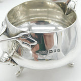 Art Nouveau Sterling Silver Three-Piece Tea Service Antique 1926 London