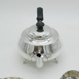 Art Nouveau Sterling Silver Three-Piece Tea Service Antique 1926 London