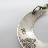 George III Sterling Silver Bright Cut Crescent 'Brandy' Decanter Label c1770