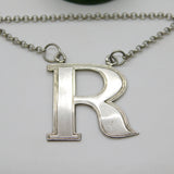 William IV Scottish Sterling Silver 'R' Rum Decanter Label Antique 1838 Glasgow