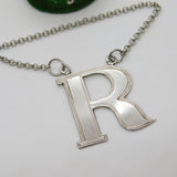 William IV Scottish Sterling Silver 'R' Rum Decanter Label Antique 1838 Glasgow