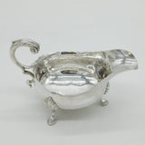 George III Sterling Silver Scrolled Sauce or Gravy Boat Antique 1762 London