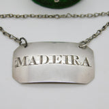 George IV Sterling Silver Bright Cut Madeira Decanter Label Antique 1828