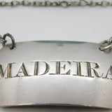 George IV Sterling Silver Bright Cut Madeira Decanter Label Antique 1828
