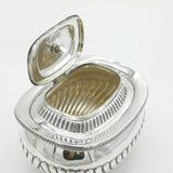 Victorian Sterling Silver Casket Tea Caddy Antique 1892 Victorian William Hutton